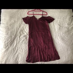 Off the shoulder silky aritzia dress
